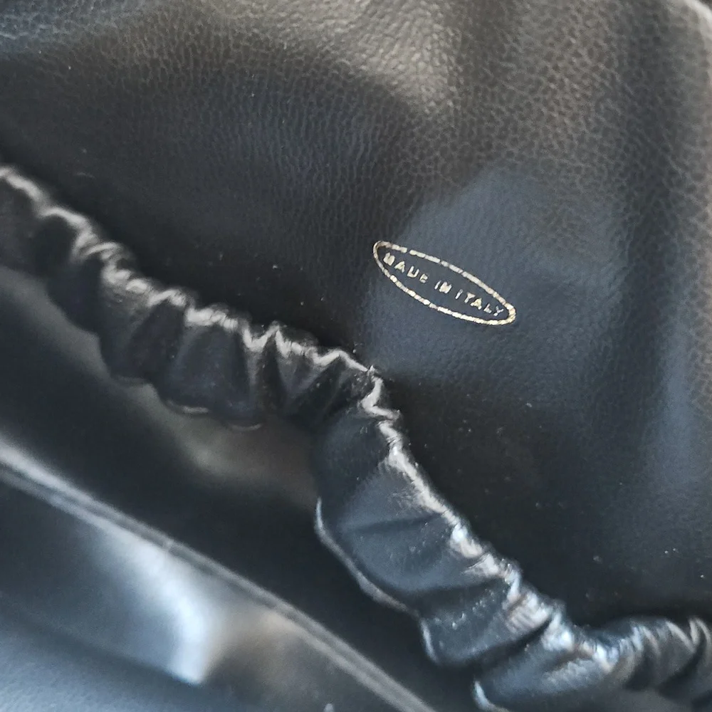 CHANEL Black Patent Leather Cosmetic Bag